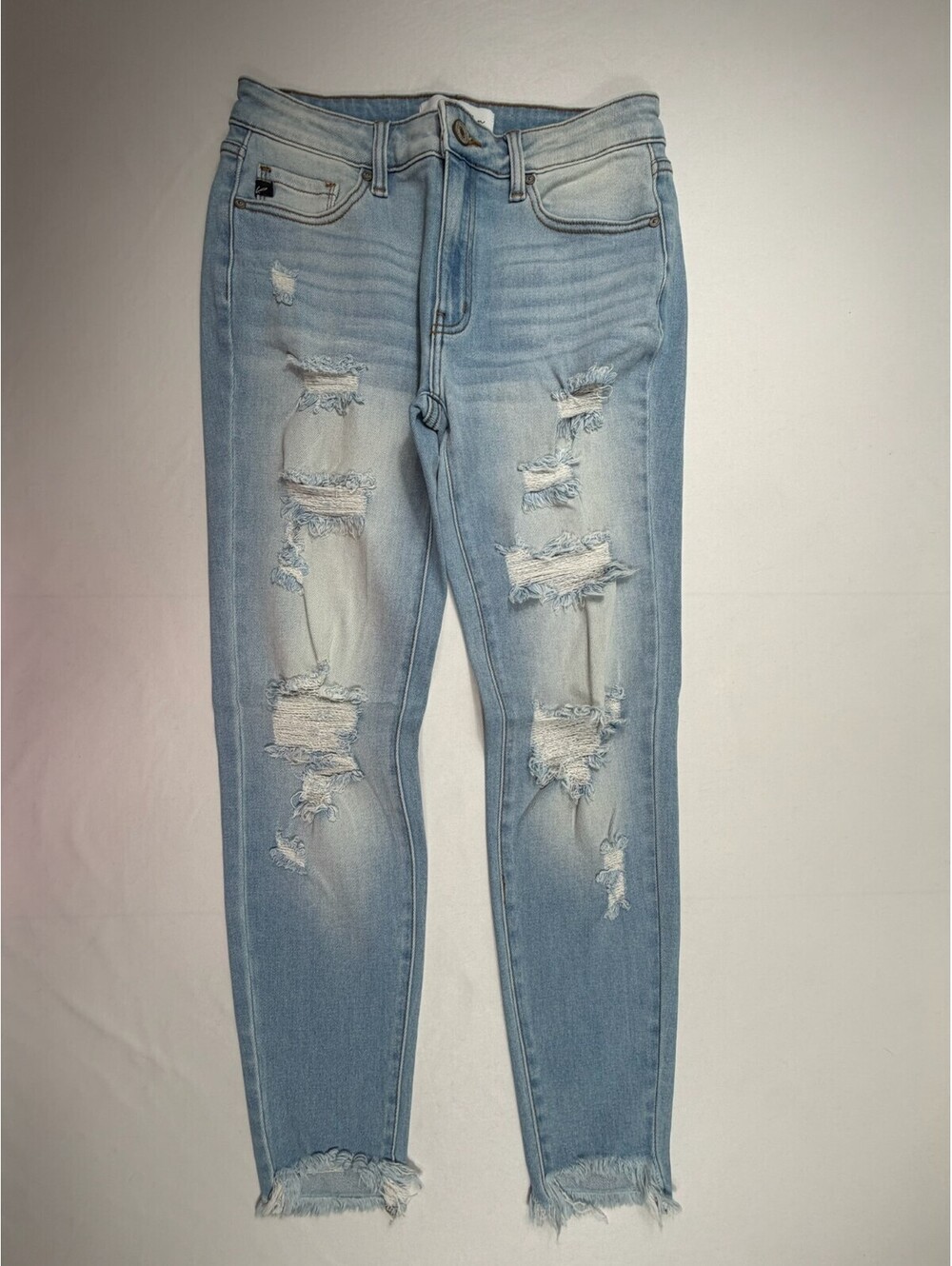 KanCan Light Blue Distressed Skinny Jeans Size 9/28